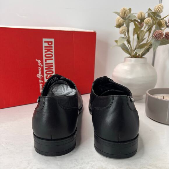 Pikolinos Bristol Oxford Leather Lace-Up Shoes Classic Black Men's 8/EU 41 - Picture 4 of 10